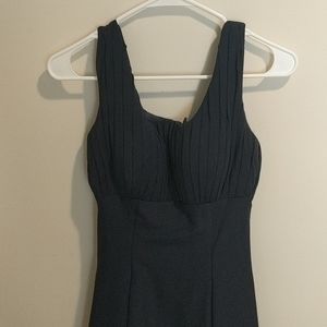 Navy tea length Bridesmaids Dress